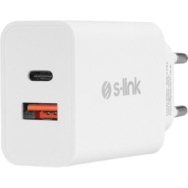 Tete chargeur S-link SL-EC60 20W PD3.0/Quick Charge QC3.0 Type USB-C vers USB A