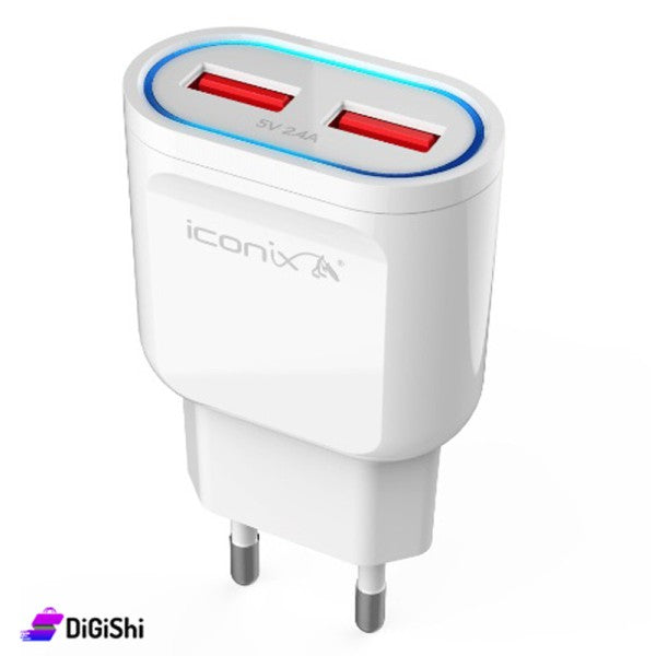 ICONIX CHARGEUR COMPLET SAMSUNG TYPE C 2.4 MAH , 2 USB Port HC1022.