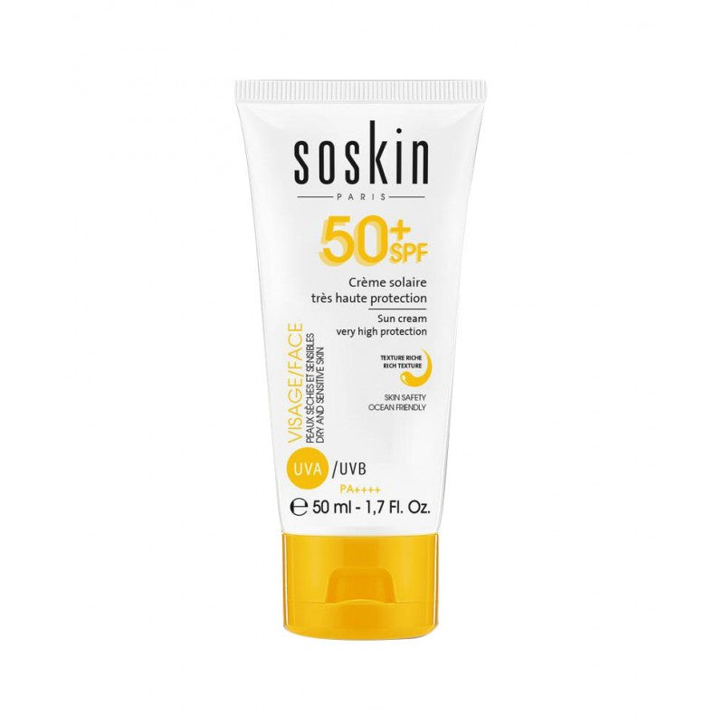 SOSKIN CRÈME SOLAIRE TRÈS HAUTE PROTECTION SPF50+ RICHE 50ML Marque : Soskin